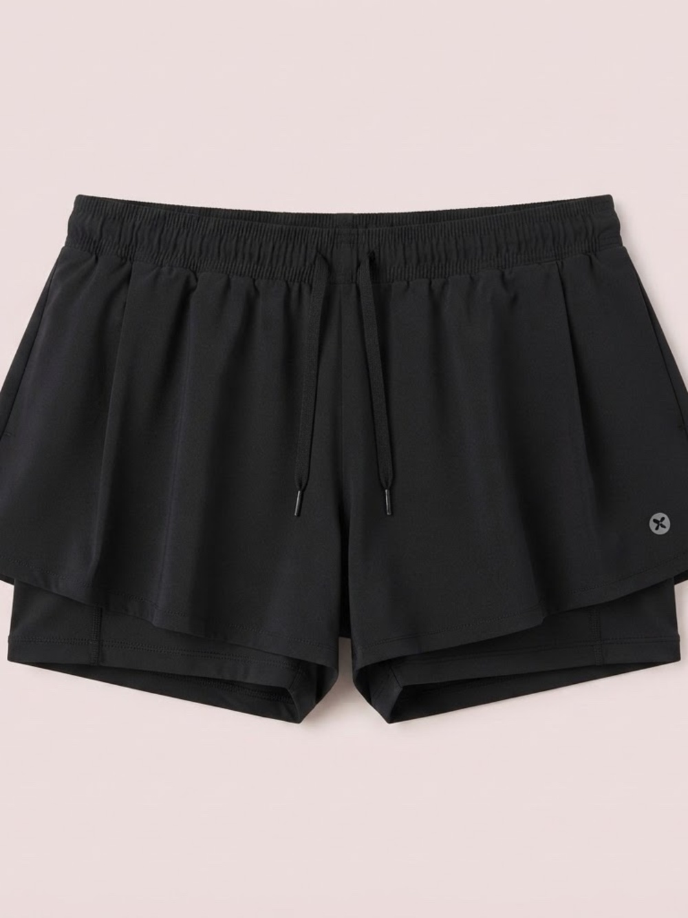 Black Athletic Skort with Built-In Shorts